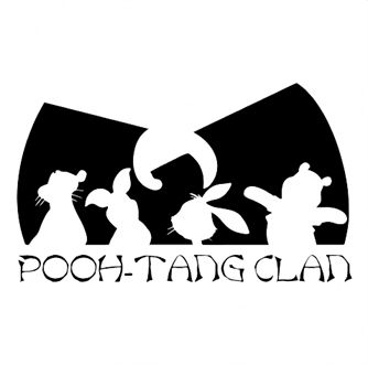 Funny winnie the pooh and friends wu-tang mashup white tee