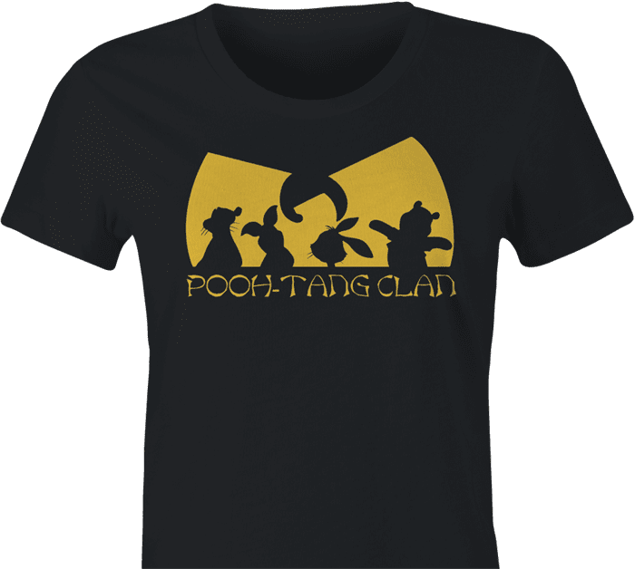 Funny winnie the pooh and friends wu-tang mashup women's t-shirt