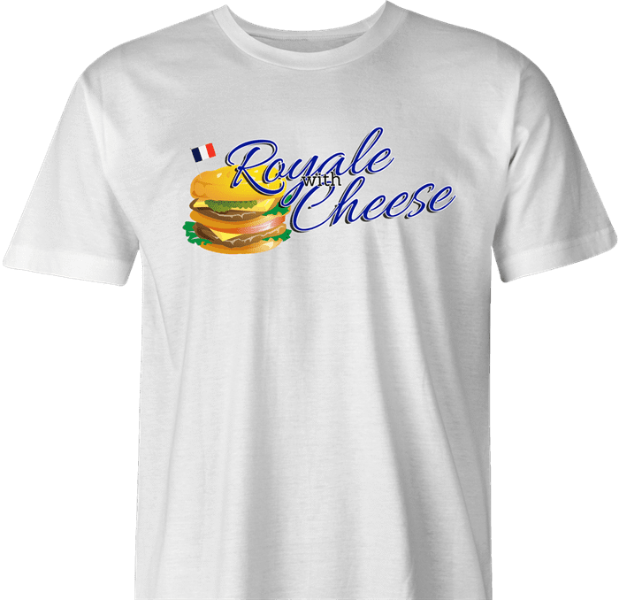 Royale With Cheese pulp fiction mcdonalds parody men's t-shirt 