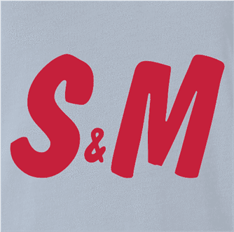 Funny S&M sexy H&M light blue t-shirt