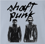 funy daft punk shaft mashup light blue t-shirt