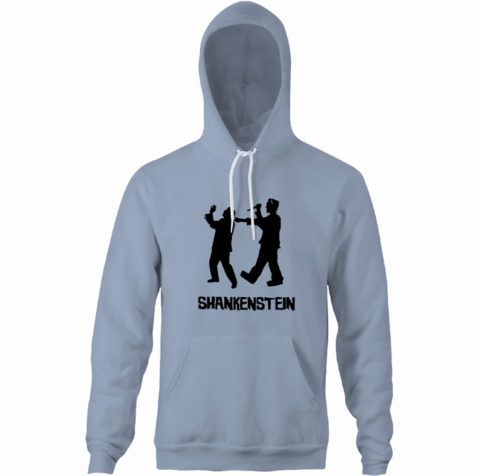 funny prion shank frankenstein mashup light blue hoodie