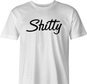 funny shitty sharpie parody white t-shirt men's