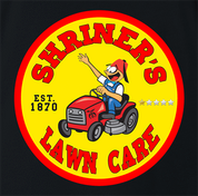 funny Shriners Lawn Care Google Review Parody - Jokers parody t-shirt black