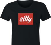 funny Silly Coffee Lover parody women's black