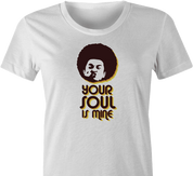 funny mortal kombat shang tsung soul is mine women's white t-shirt