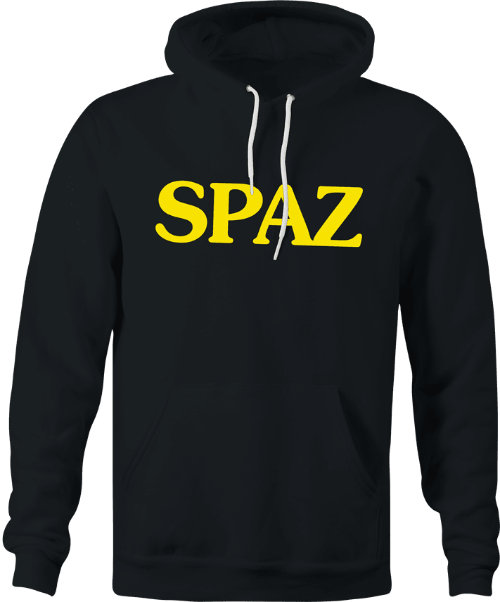 Funny Spaz Canned Food Parody Black Hoodie