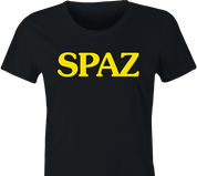 Funny Spaz Canned Food Parody Women's Black