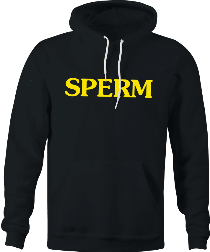 Funny Canned Sperm Parody Black Hoodie