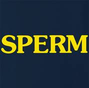 Funny Canned Sperm Parody Navy T-Shirt