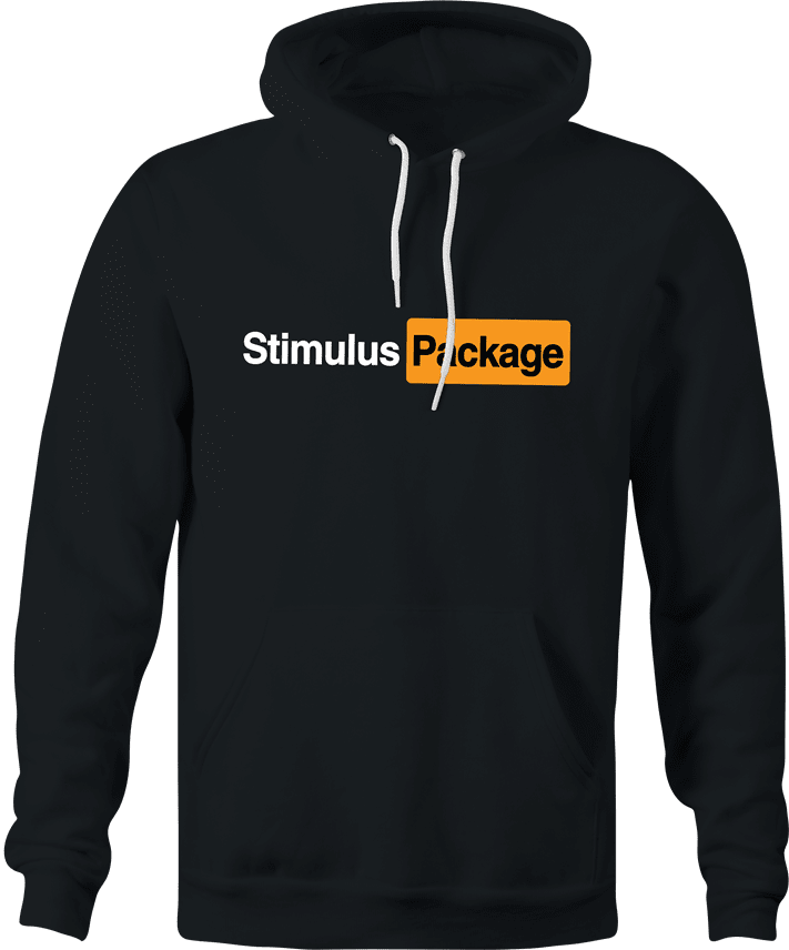 funny Stimulus package innuedndo Parody black hoodie