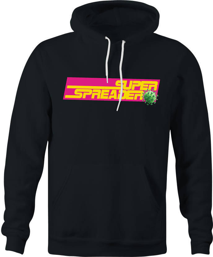 Funny Covid super spreader / Super Soaker  Parody Black Hoodie