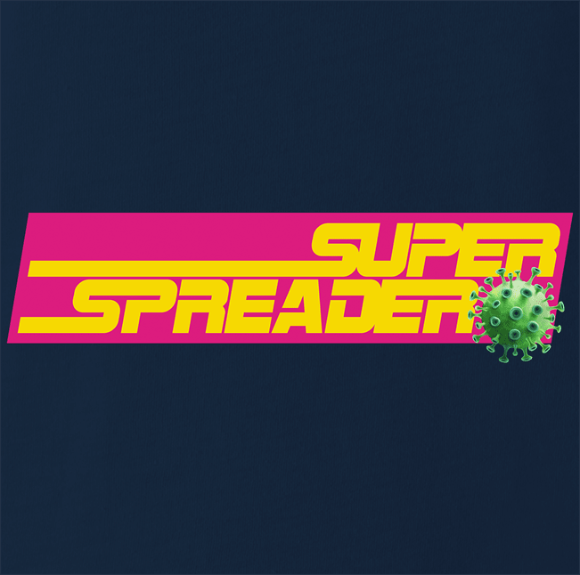 Funny Covid super spreader / Super Soaker  Parody Navy T-Shirt
