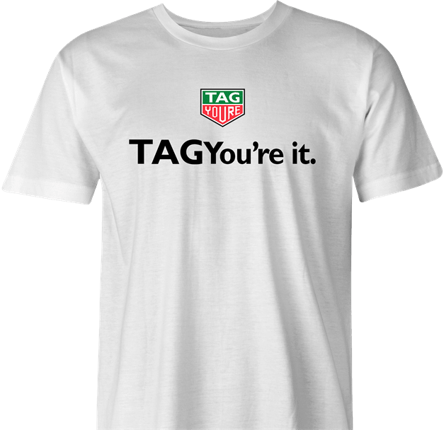 Funny Tag You're It Trailer Park Boys Grease Parody Mashup White Men's T-Shirt For Golfers