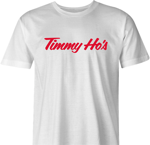 Funny Timmy Ho's Famous Canadian Coffee Shop White Men's T-Shirt