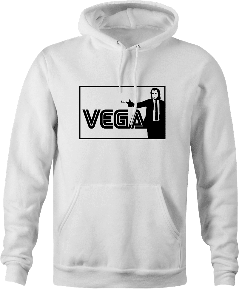 cool vincent vega pulp fiction parody white hoodie