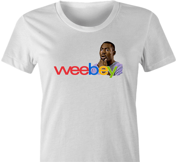 funny the wire wee bay mashup ebay white women's t-shirt