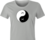 yin and yang star wars t-shirt women's grey