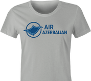 hilarious Air Azerbaijan magic carpet logo parody women's grey t-shirt 