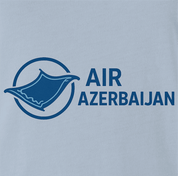 hilarious Air Azerbaijan magic carpet logo parody men's light blue t-shirt 