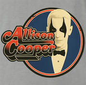 funny anderson cooper allison cooper alice cooper CNN mashup t-shirt men's grey 