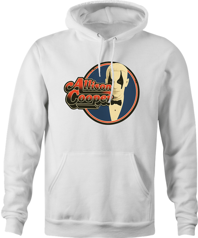 funny anderson cooper allison cooper alice cooper CNN mashup hoodie men's white 