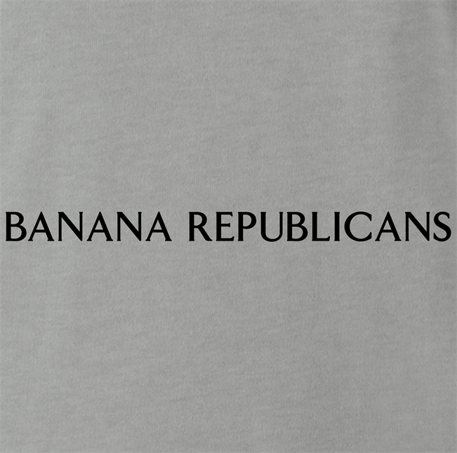 funny banana republicans pro democrat t-shirt men's grey