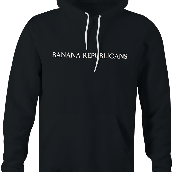 funny banana republicans pro democrat hoodie men's black  