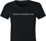 funny banana republicans pro democrat t-shirt women's black  