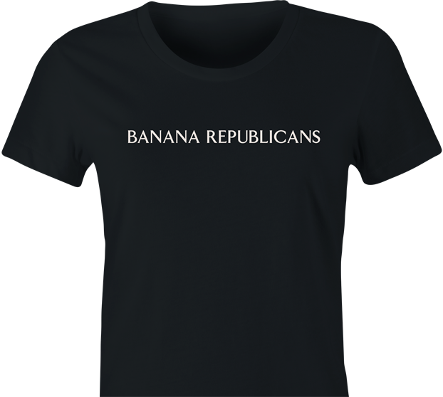 funny banana republicans pro democrat t-shirt women's black  