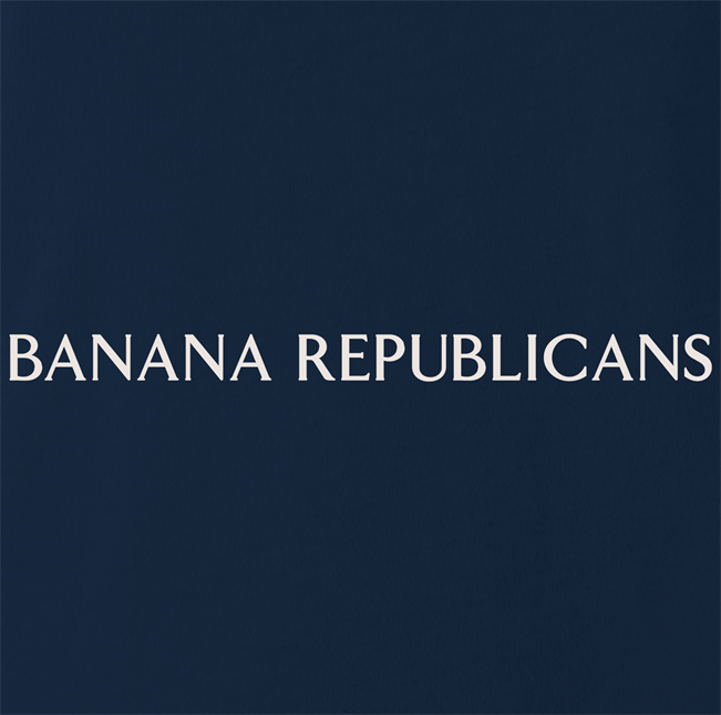 funny banana republicans pro democrat t-shirt men's navy blue