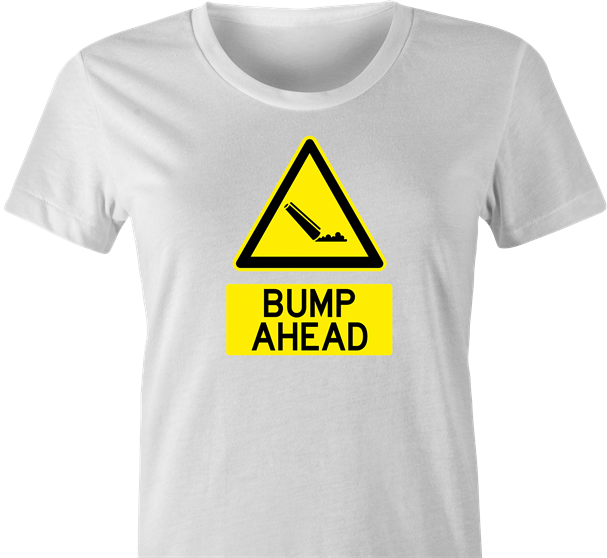 funny cocaine road sign coke t-shirt women's white