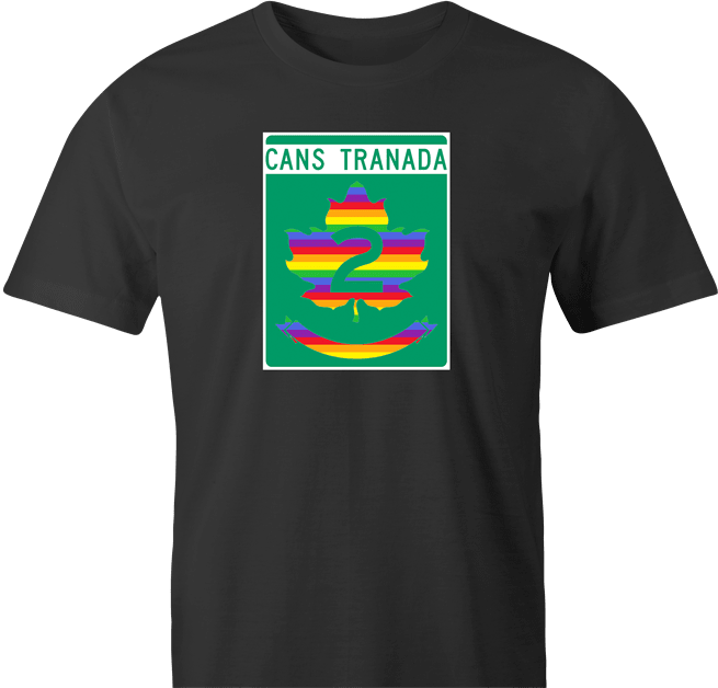 funny trans canada highway lgbtq canadian men's black t'shirt 