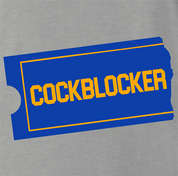 funny blockbuster Cockblocker parody t-shirt men's grey