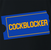 funny blockbuster Cockblocker parody t-shirt men's black