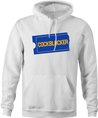 funny blockbuster Cockblocker parody hoodie men's white