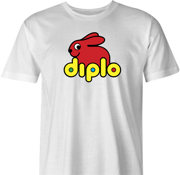 funny diplo men's white t-shirt for DJ's 