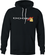 funny Doge cryptocurrency hoodie men's black 
