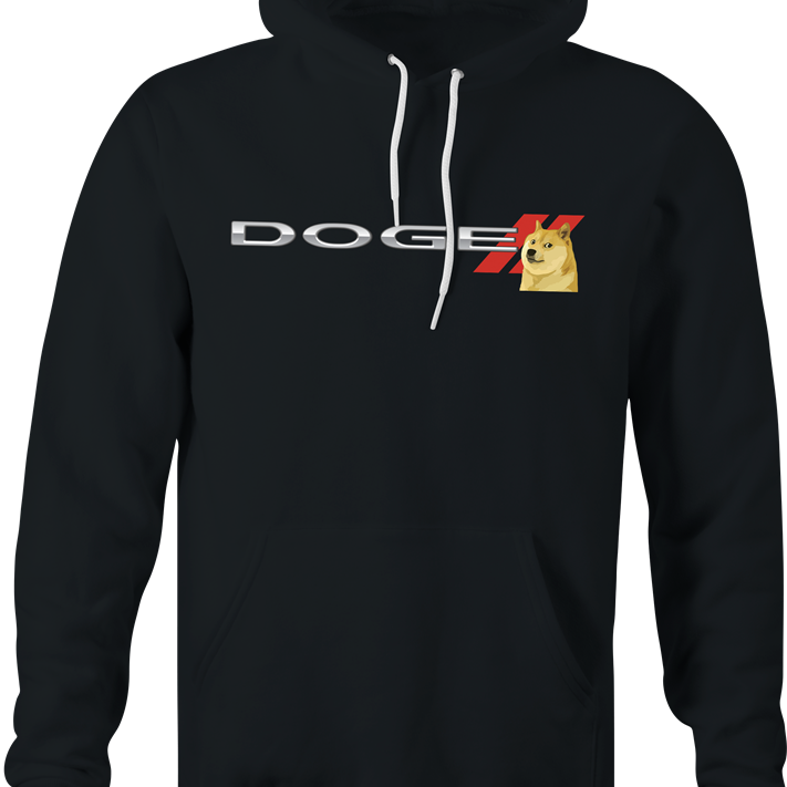 funny Doge cryptocurrency hoodie men's black 