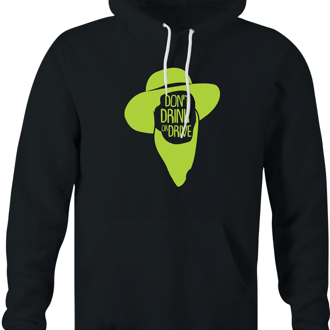 funny amish drinking hoodie men's black
