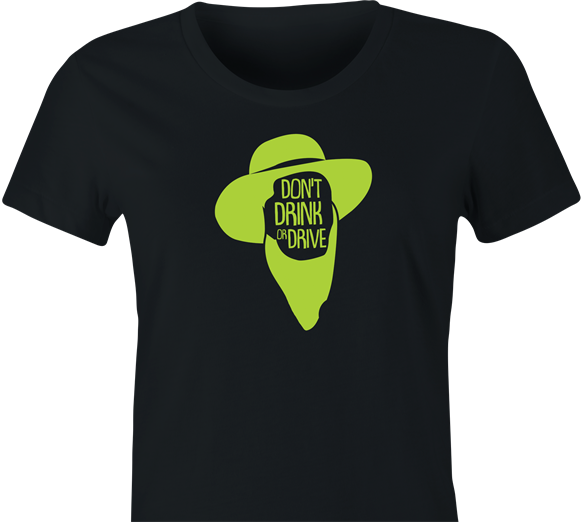 funny amish drinking t-shirt women's black
