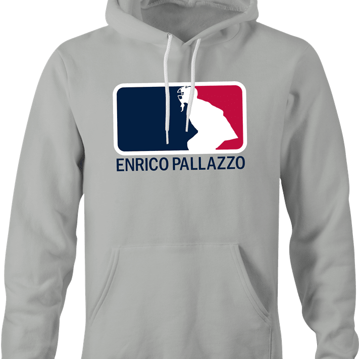 funny naked gun enrico pallazzo major league baseball parody hoodie men's grey 