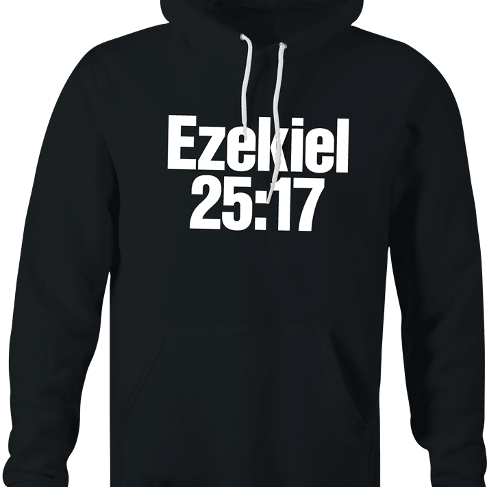 funny Ezekiel 25:17 pulp fiction stone cold steve austin wwe mashup hoodie men's black 