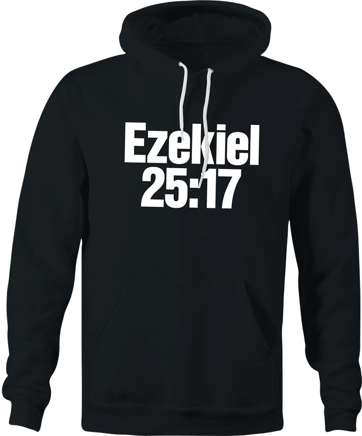 funny Ezekiel 25:17 pulp fiction stone cold steve austin wwe mashup hoodie men's black 