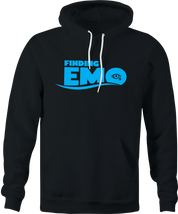 funny crying eye emo finding nemo mashup hoodie men's black 