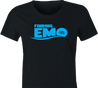 funny crying eye emo finding nemo mashup t-shirt women's black 