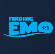 funny crying eye emo finding nemo mashup t-shirt men's navy