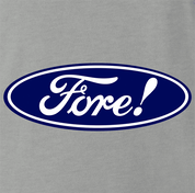 funny ford / Fore golf parody t-shirt men's grey 