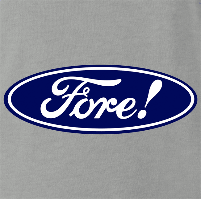  Fore golf parody t-shirt men's grey 
