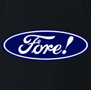funny ford / Fore golf parody t-shirt men's black